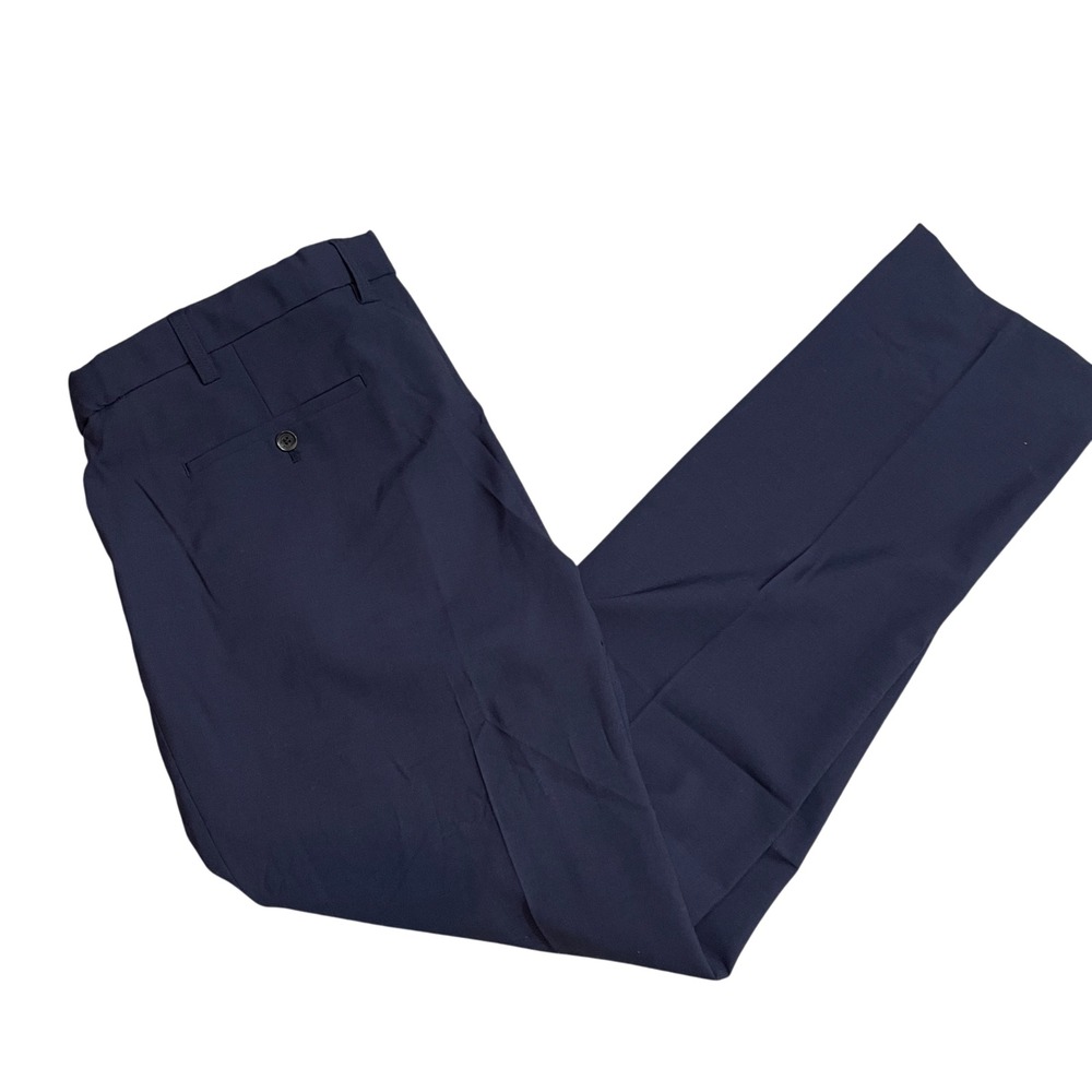 American Airlines by Lands End 42 NEW Navy Slim Fit Pants Polyester Wool Blend